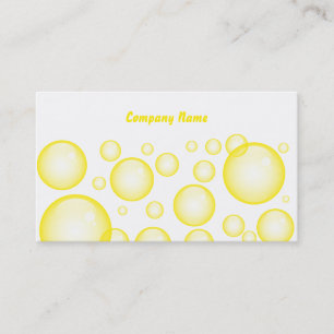 Tarjeta De Visita Nombre Yellow Bubbles, Company