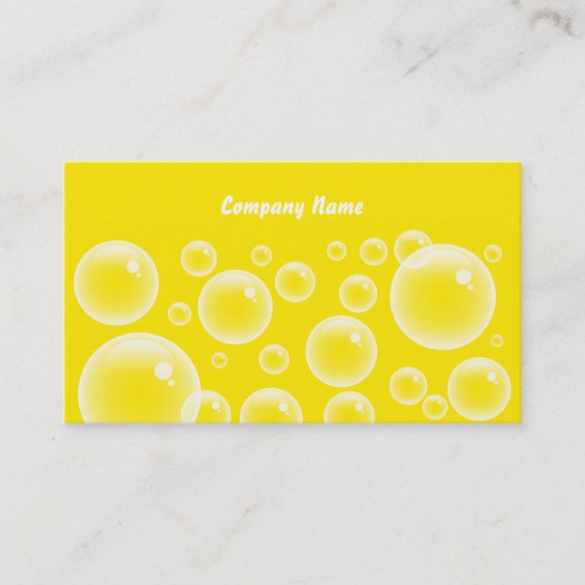 Tarjeta De Visita Nombre Yellow Bubbles, Company (Anverso)