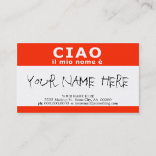 Tarjeta De Visita Nome mio e del CIAO IL