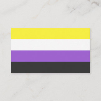 Tarjeta De Visita NonBinary Flag