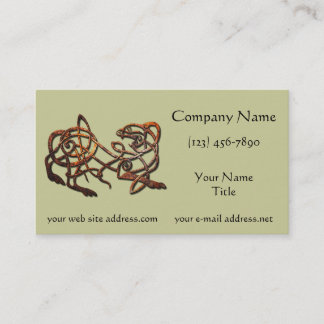 Tarjeta De Visita Norse Lion Rusty Metalizado