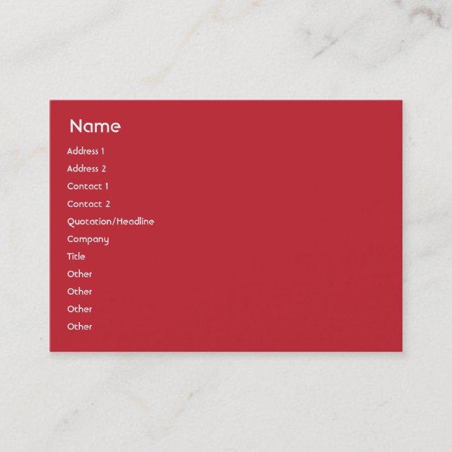 Tarjeta De Visita Noruega - Chubby (Anverso)