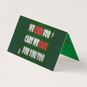 Tarjeta De Visita Nos Preocupamos De Los Coches