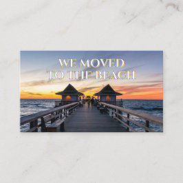 Tarjeta De Visita Nos Trasladamos A Beach Nápoles Pier Florida