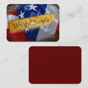Tarjeta De Visita Nosotros, la bandera estadounidense del pueblo