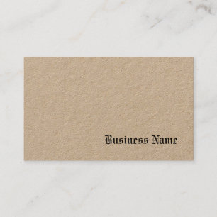 Tarjeta De Visita Nostálgica plantilla elegante de papel Kraft Real