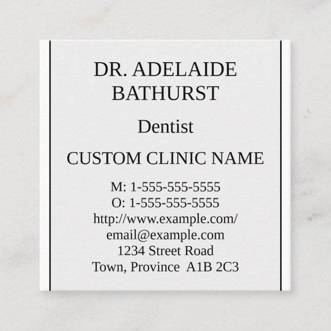 Tarjeta de visita nostálgica tradicional (Anverso)