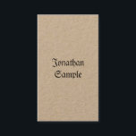 Tarjeta De Visita Nostálgico clásico vintage real Kraft Vertical Lux<br><div class="desc">Nostálgica tarjeta de visita profesional Real Kraft Vertical Luxe Classic Vintage. Perfecto para Agentes Inmobiliarios,  Contables,  Realtors,  Brokers,  Abogados,  Médicas,  Profesionales Corporativos,  Estilistas,  Arquitectos,  Ingenieros,  Directores,  Gerentes,  Consultores,  Diseñadores,  Maestros,  Músicos,  todas las profesiones.</div>