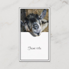 Tarjeta De Visita Nosy Goat mirando hacia afuera