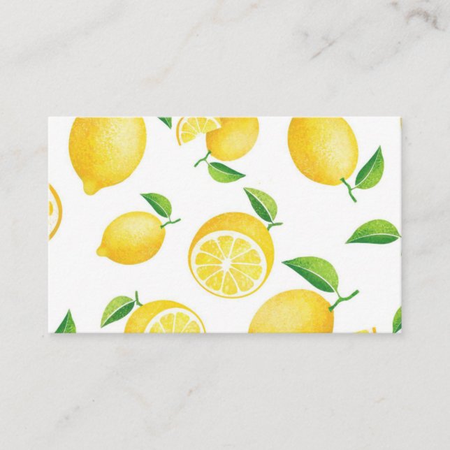 Tarjeta De Visita Nota de limones (Anverso)