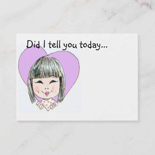 Tarjeta De Visita Nota del amor de la fiambrera - modificada para (Anverso)