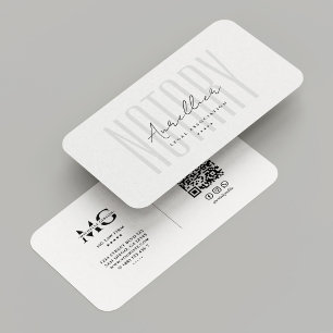 Tarjeta De Visita Nota mínima pública legal elegante blanco moderno