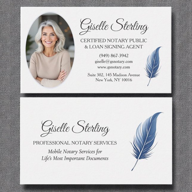 Tarjeta De Visita Nota móvil azul de la Marina Foto pública moderna (Subido por el creador)