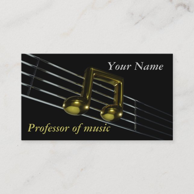 Tarjeta De Visita Nota musical (Anverso)