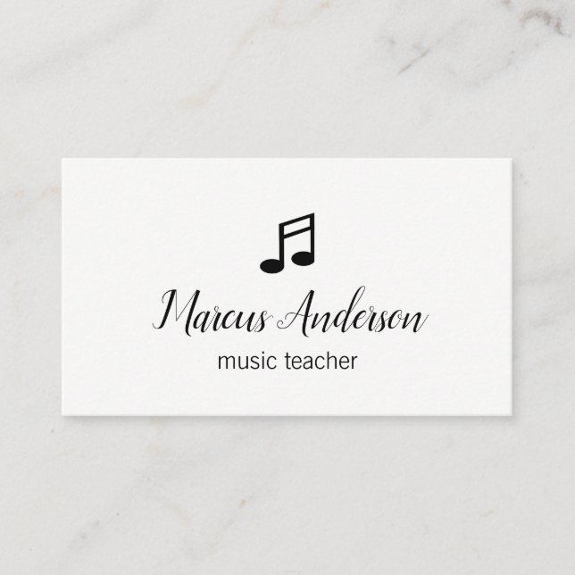 Tarjeta De Visita Nota musical (Anverso)