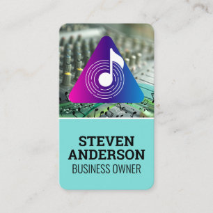 Tarjeta De Visita Nota Musical   Ingeniero de Mezcla   Tablero de So