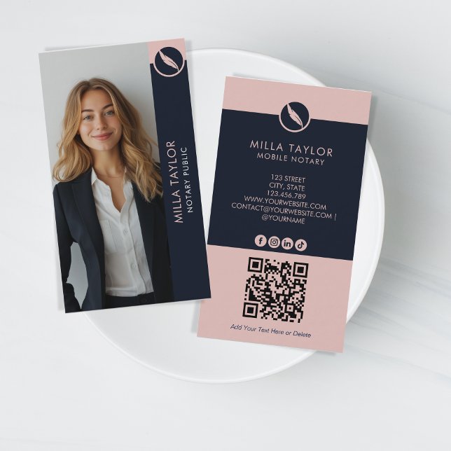 Tarjeta De Visita Nota profesional moderna Foto pública Código QR (Subido por el creador)