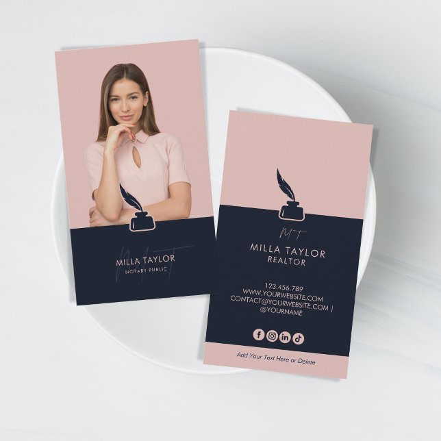 Tarjeta De Visita Nota profesional moderna Imagen de inserción públi (Subido por el creador)