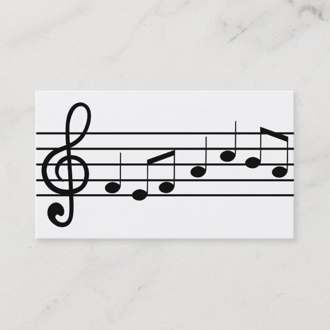 Tarjeta De Visita notación musical (Anverso)