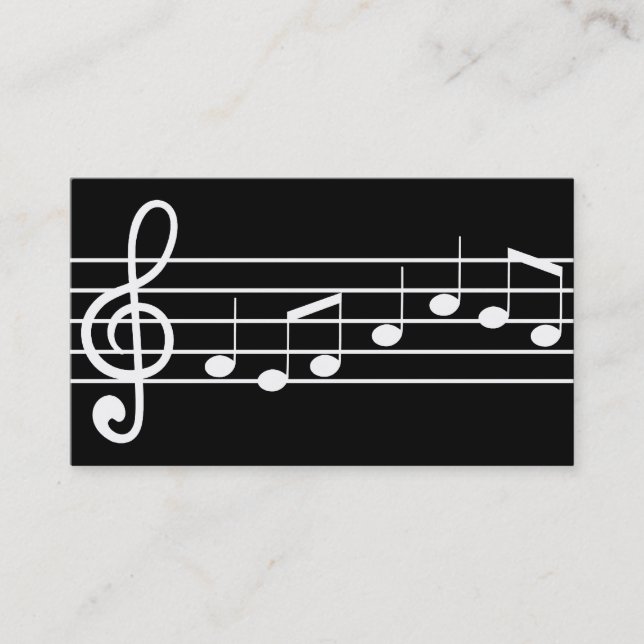 Tarjeta De Visita notación musical (Anverso)