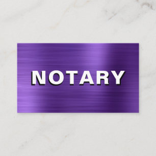 Tarjeta De Visita *~* NOTARIA FOTO METALIZADO PURPLE Sigking Agent