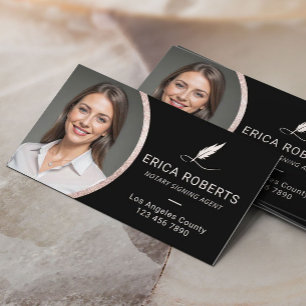 Tarjeta De Visita Notario Agente de firma de préstamos públicos Foto