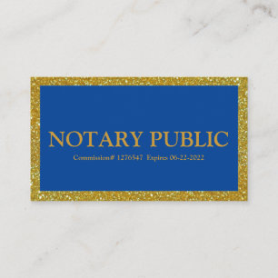 Tarjeta De Visita Notario Agente de firma de préstamos públicos Navy