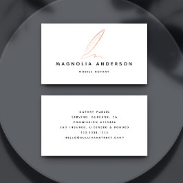 Tarjeta De Visita Notario Agente de firma pública Rosa Relieve metal