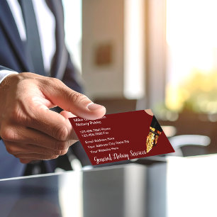 Tarjeta De Visita Notario Clásico Servicios Públicos