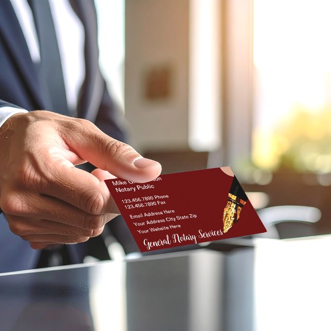 Tarjeta De Visita Notario Clásico Servicios Públicos (Subido por el creador)