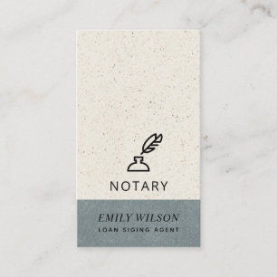 TARJETA DE VISITA NOTARIO DEL PORTADOR NIB DE GRAY CERAMIC GLAZED