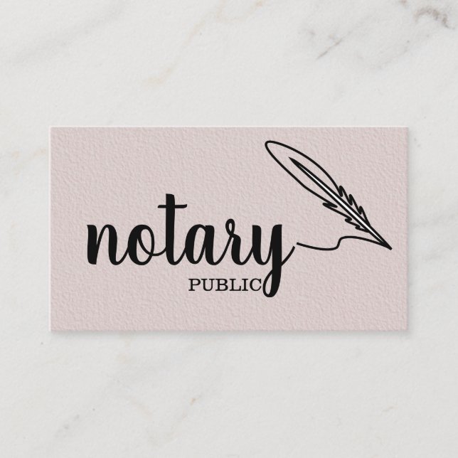 Tarjeta De Visita Notario guión elegante público sencillo blanco y n (Anverso)