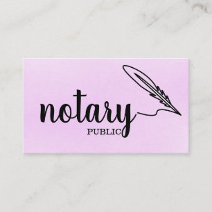 Tarjeta De Visita Notario guión elegante público sencillo blanco y n