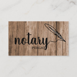 Tarjeta De Visita Notario guión elegante público sencillo blanco y n