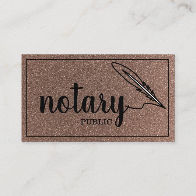 Tarjeta De Visita Notario guión elegante público sencillo blanco y n (Anverso)