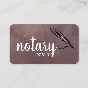 Tarjeta De Visita Notario guión elegante público sencillo blanco y n