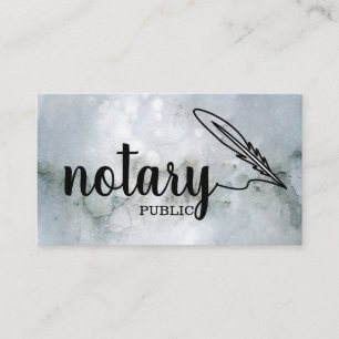 Tarjeta De Visita Notario guión elegante público sencillo blanco y n