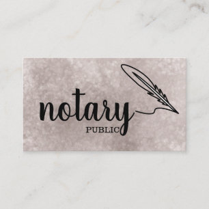 Tarjeta De Visita Notario guión elegante público sencillo blanco y n