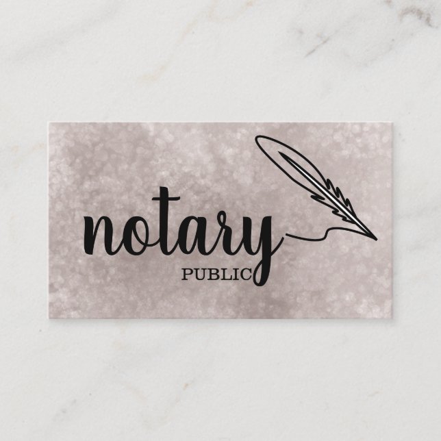 Tarjeta De Visita Notario guión elegante público sencillo blanco y n (Anverso)