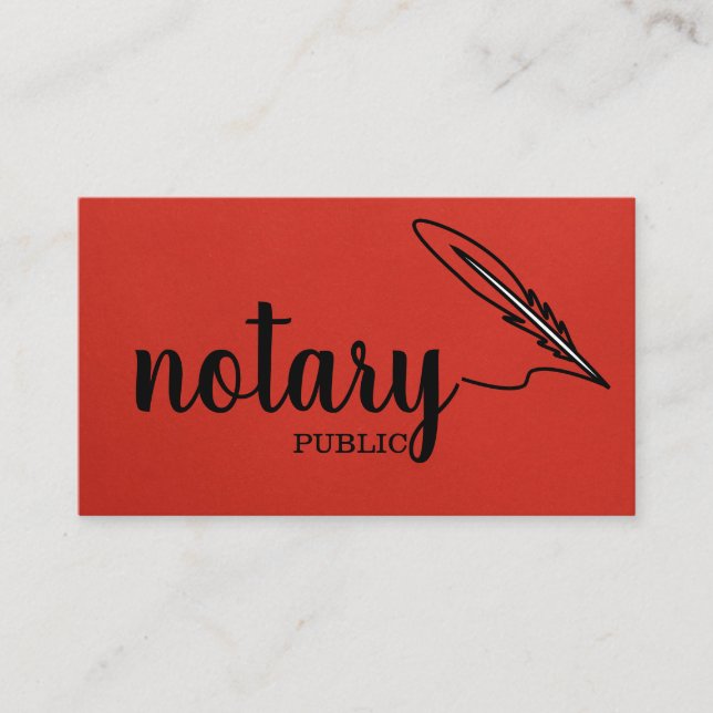 Tarjeta De Visita Notario guión elegante público sencillo blanco y n (Anverso)