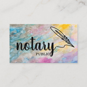 Tarjeta De Visita Notario guión elegante público sencillo blanco y n