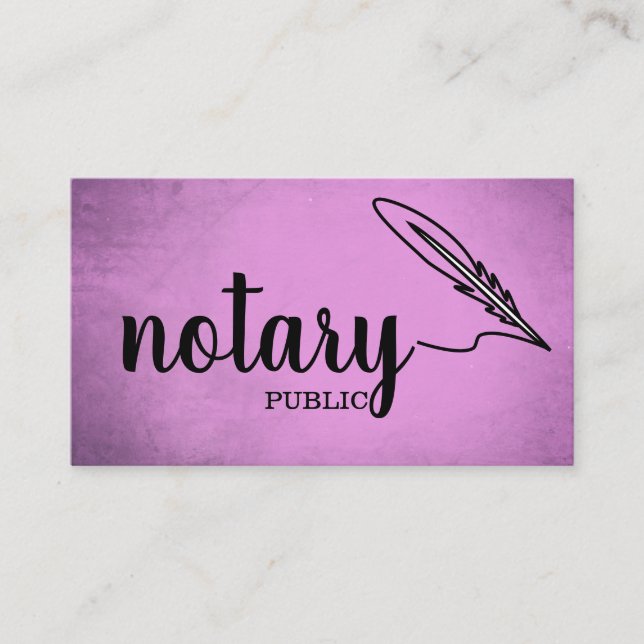 Tarjeta De Visita Notario guión elegante público sencillo blanco y n (Anverso)