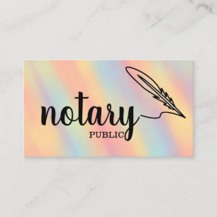 Tarjeta De Visita Notario guión elegante público sencillo blanco y n