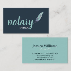 Tarjeta De Visita Notario guión elegante público sencillo blanco y n