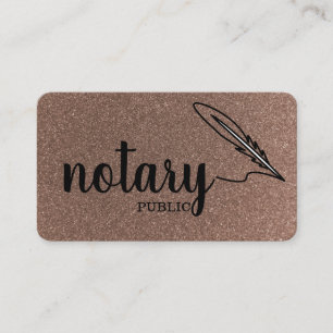Tarjeta De Visita Notario guión elegante público sencillo blanco y n