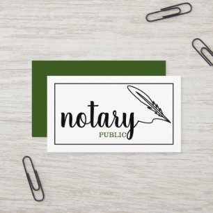 Tarjeta De Visita Notario guión elegante público sencillo blanco y n