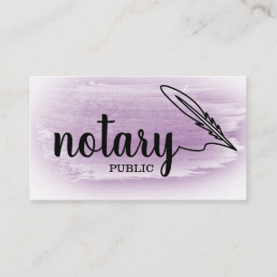 Tarjeta De Visita Notario guión elegante público sencillo blanco y n