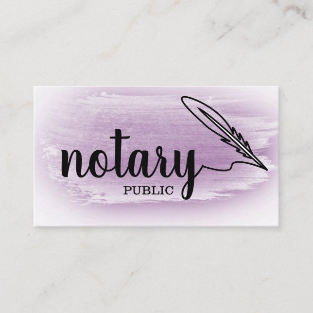 Tarjeta De Visita Notario guión elegante público sencillo blanco y n (Anverso)
