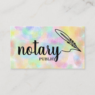 Tarjeta De Visita Notario guión elegante público sencillo blanco y n