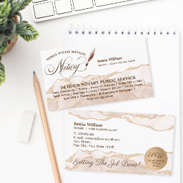 Tarjeta de visita notario móvil y agente de firma